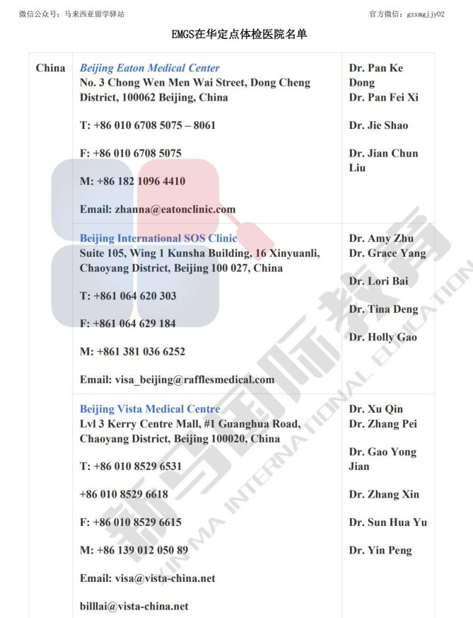 馬來(lái)西亞留學(xué)-國(guó)內(nèi)應(yīng)該去哪兒體檢才受EMGS認(rèn)可？(圖1)